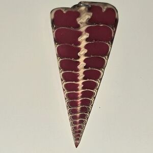 Red and Gold Cone Shell Pendant